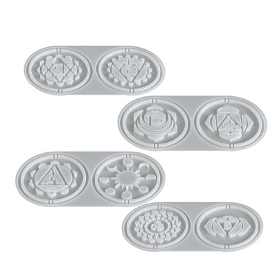 2-in-a-row circular hollow patterned cup coaster, table, drip glue mold, DIY aromatherapy gypsum mat, silicone mold