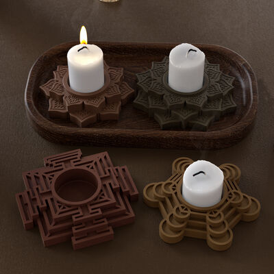 2-in-a-row circular hollow patterned cup coaster, table, drip glue mold, DIY aromatherapy gypsum mat, silicone mold