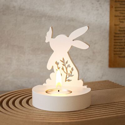 DIY Garden Hollow Branch Love Rabbit Ornament Aromatherapy Candlestick Ornament Gypsum Mold