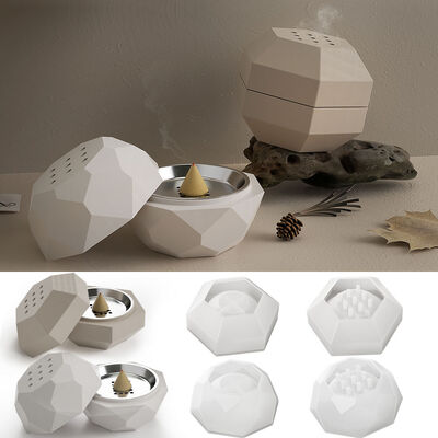DIY dropper cement circular section aromatherapy jar diamond shaped aromatherapy furnace gypsum decoration mirror silicone mold