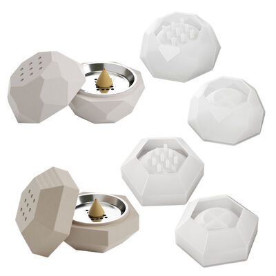 DIY dropper cement circular section aromatherapy jar diamond shaped aromatherapy furnace gypsum decoration mirror silicone mold