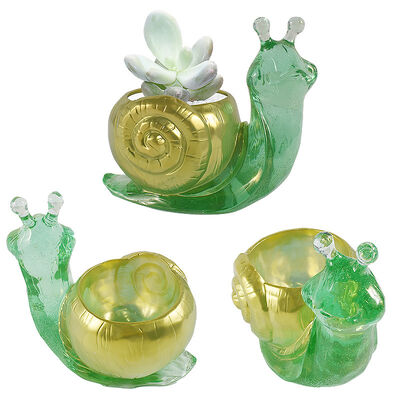 Crystal dropper snail table storage box DIY resin gypsum 3D three-dimensional flower potted silicone mold