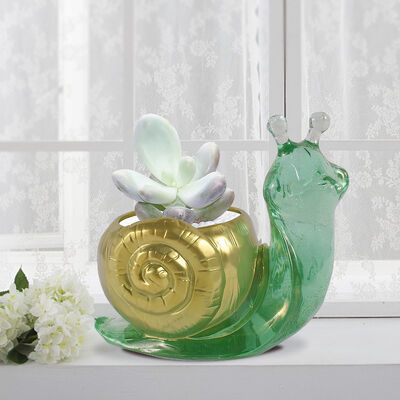 Crystal dropper snail table storage box DIY resin gypsum 3D three-dimensional flower potted silicone mold