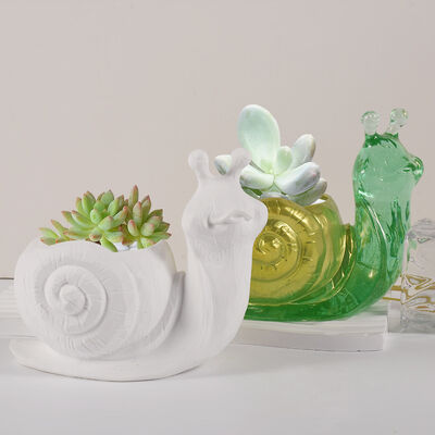 Crystal dropper snail table storage box DIY resin gypsum 3D three-dimensional flower potted silicone mold