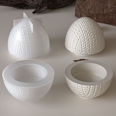 Popular Easter silicone mold DIY knitting yarn egg storage jar candle cup gypsum mold