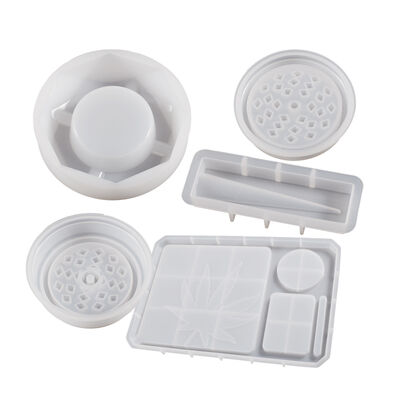 DIY dropper resin gypsum ashtray grinder herb holder storage tray set silicone mold