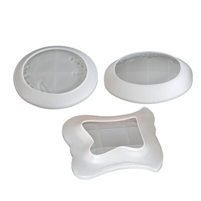 European style ins simple retro style relief pattern oval square circular plate tray silicone mold