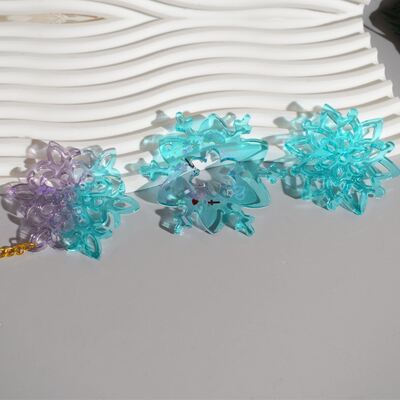 DIY crystal drop glue bell snowflake Christmas tree Christmas pendant hanging keychain silicone mold