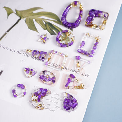 DIY Crystal Dropping Gel Mold Pendant Hanging Earrings Earrings Multi Specification Jewelry Mirror Silicone Mold