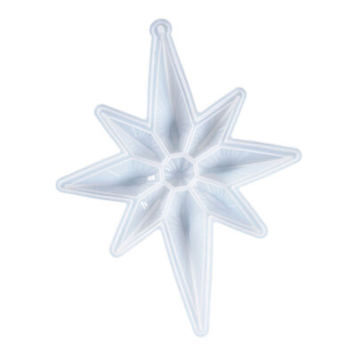 DIY crystal dropper mold, star shaped octagonal hanging pendant, star colored light, diamond star silicone mold