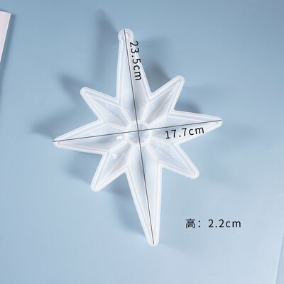 DIY crystal dropper mold, star shaped octagonal hanging pendant, star colored light, diamond star silicone mold