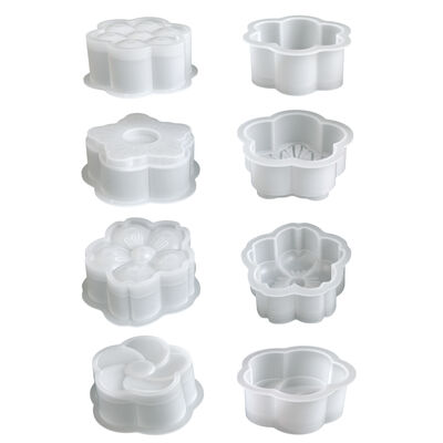 Aromatherapy flower candle gift silicone mold DIY mirror resin gypsum small flower drip glue mold