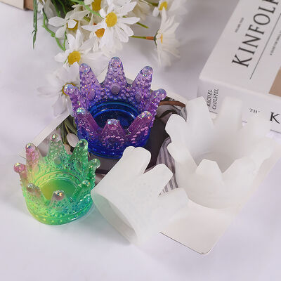 Crown storage box silicone mold DIY dropper crown candle holder ashtray jewelry ring holder mold