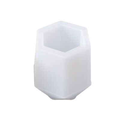 DIY Crystal Dropping Gel Mold Handmade Small Hexagonal Cutting Pen Holder Pencil Storage Silicone Mold