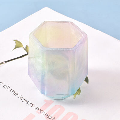 DIY Crystal Dropping Gel Mold Handmade Small Hexagonal Cutting Pen Holder Pencil Storage Silicone Mold