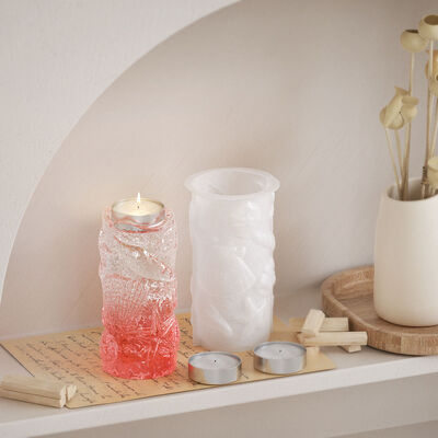 Crystal dropper DIY marine animal cylindrical table aromatherapy gypsum candle holder silicone mold