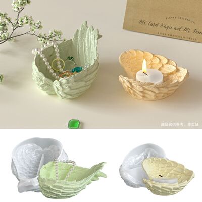 Size Wing Storage Box Silicone Mold DIY Aromatherapy Gypsum Candle Cup Pendant Dropping Mold