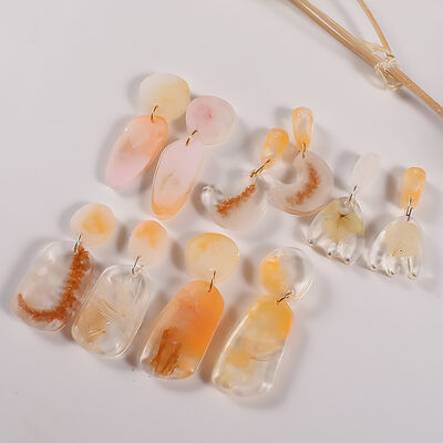 DIY Crystal Droplet shaped Elliptical Droplet Arched Ghost Mushroom Head Earrings Pendant Keychain Silicone Mold