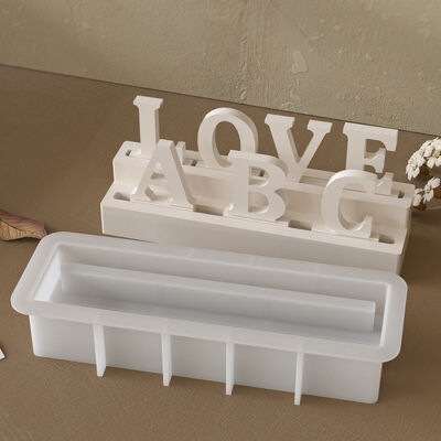 Aromatherapy gypsum 26 English letter plug-in silicone mold DIY letter splicing blessing message ornament mold