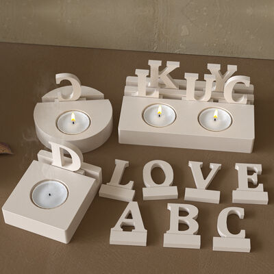 Aromatherapy gypsum 26 English letter plug-in silicone mold DIY letter splicing blessing message ornament mold