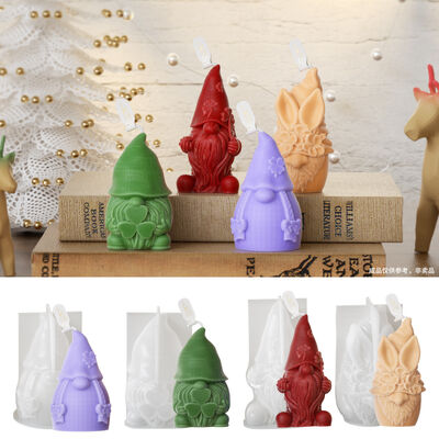 Easter Mirror Dwarf Candle Mold Clover Faceless Old Man Bearded Old Man Dwarf Gypsum Mold