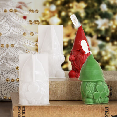 Easter Mirror Dwarf Candle Mold Clover Faceless Old Man Bearded Old Man Dwarf Gypsum Mold