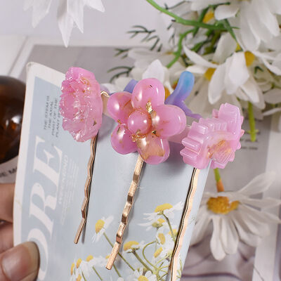 DIY crystal dropper ring hair clip jewelry silicone mold flower crown love animal patch grinding