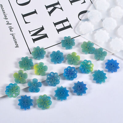 DIY crystal dropper grinding tool, flower, fruit, small animal, crown, bow, button, silicone mold