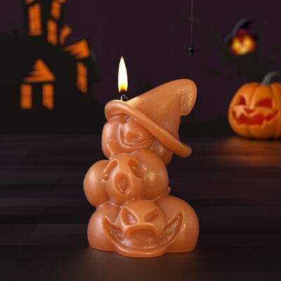 DIY Halloween Witch Pumpkin Ghost Candle Silicone Mold Aromatherapy Gypsum Pendant Dropping Mold