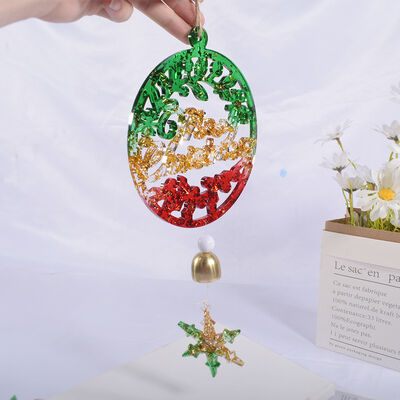 DIY crystal dropper rubber wind chime mold, reindeer snowflake Christmas English big listing silicone mold
