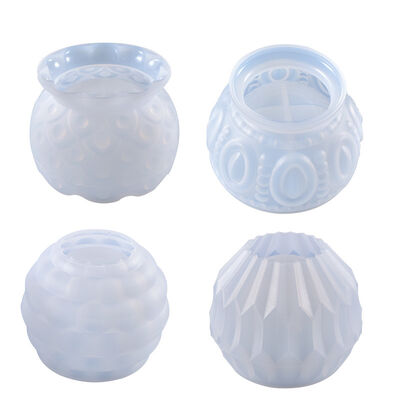 DIY crystal dropper mold creative candle succulent potted plant relief bowl silicone mold spot wholesale