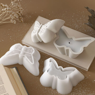 Ins Wind Butterfly Storage Can Dropping Mold DIY Aromatherapy Candle Cup Gypsum Platform Silicone Mold