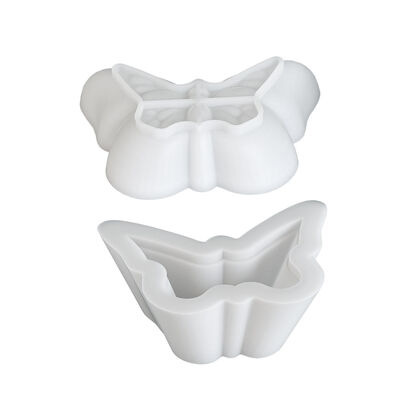 Ins Wind Butterfly Storage Can Dropping Mold DIY Aromatherapy Candle Cup Gypsum Platform Silicone Mold