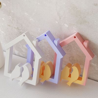 DIY crystal dropper resin mirror house, bird hanging, gypsum ornaments hanging, silicone mold