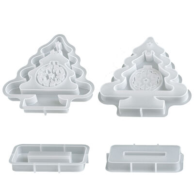 Aromatherapy gypsum Christmas tree snowflake hanging ornament silicone mold DIY crystal resin dropper mold