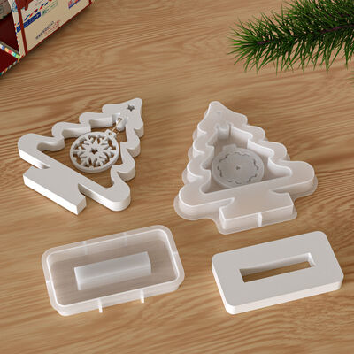 Aromatherapy gypsum Christmas tree snowflake hanging ornament silicone mold DIY crystal resin dropper mold