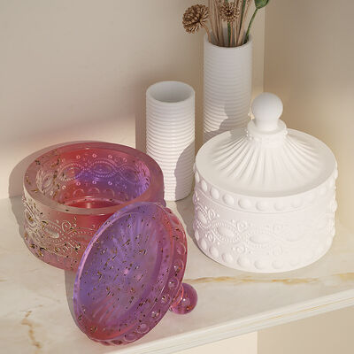 DIY Drip Glue Mold Gemstone Pattern Stacking Music Storage Box Silicone Mold Cross border Dedicated Grinding Tools