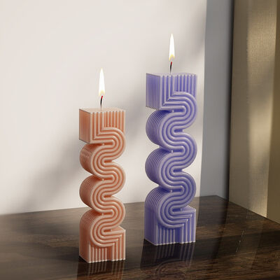 S-shaped geometric line candle mold wave column DIY handmade soap silicone mold candle aromatherapy ornament