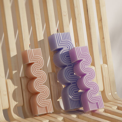 S-shaped geometric line candle mold wave column DIY handmade soap silicone mold candle aromatherapy ornament