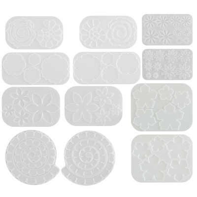 Crystal Dropping Gel Flower Silicone Mold DIY Rose Lotus Chrysanthemum Egg Flower Ornament Mold