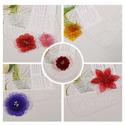 Crystal Dropping Gel Flower Silicone Mold DIY Rose Lotus Chrysanthemum Egg Flower Ornament Mold