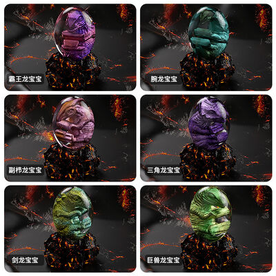 DIY crystal dropper egg shaped dragon egg baby flame rock night light base mirror silicone mold