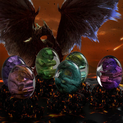 DIY crystal dropper egg shaped dragon egg baby flame rock night light base mirror silicone mold