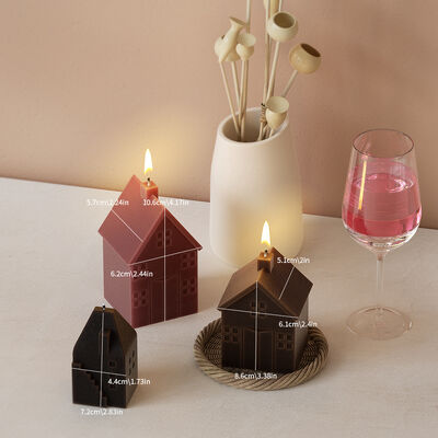 Dropping resin 3D three-dimensional house decoration grinding DIY aromatherapy gypsum candle smoke window house silicone mold