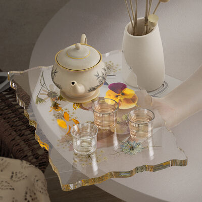 DIY Crystal Dropping Glue Irregular Tray Mold with Irregular Lace, Rectangular Pendulum, Fruit Tray, Gypsum Silicone Mold