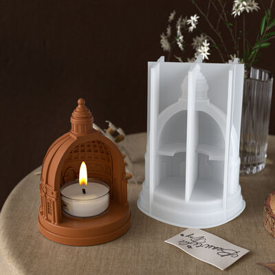 European Palace Castle Fragrance Stone Silicone Mold DIY Aromatherapy Gypsum Candlestick Base Ornament Grinding Tool