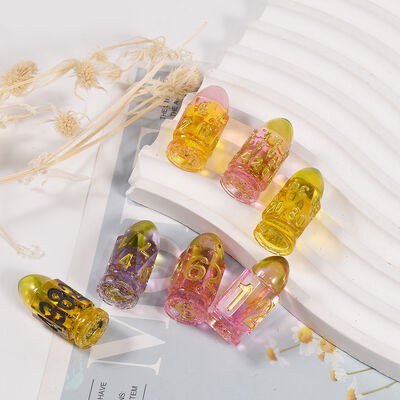 DIY crystal dropper adhesive seven link bullet head dice gypsum cement bullet storage box silicone mold
