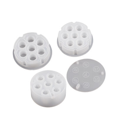 DIY crystal dropper adhesive seven link bullet head dice gypsum cement bullet storage box silicone mold