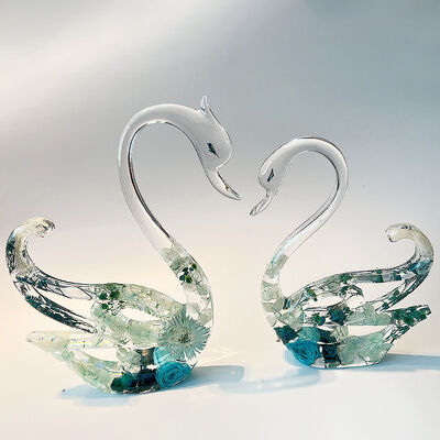 Crystal Drip Glue DIY Resin Aromatherapy Gypsum Grinding Tools Swan Left and Right Ornament Platform Silicone Mold