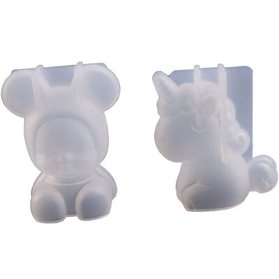 Drip glue mold DIY three-dimensional sitting posture sleep baby mirror three-dimensional small unicorn silicone mold